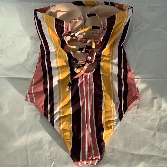 Kona Sol One Piece Strapless High Cut Leg Swimsuit - Picture 10 of 16